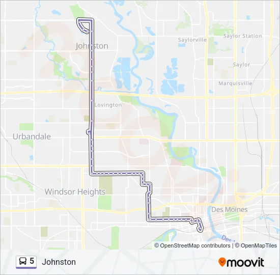 5 Bus Line Map