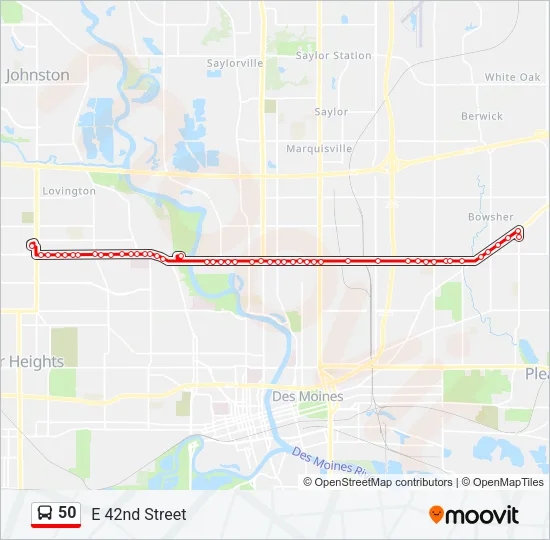50 Bus Line Map