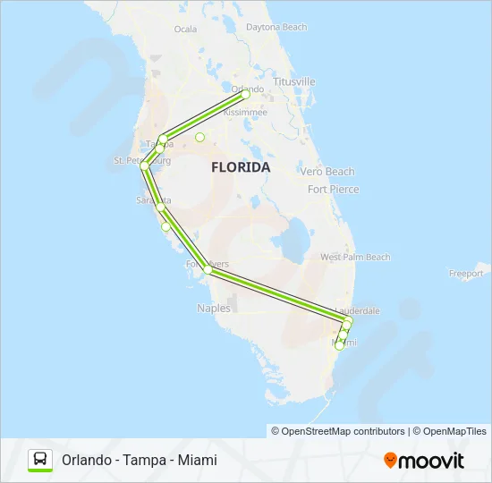 FLIXBUS 2421 Bus Line Map