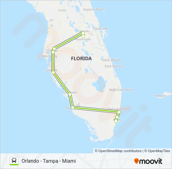 FLIXBUS 2421 Bus Line Map