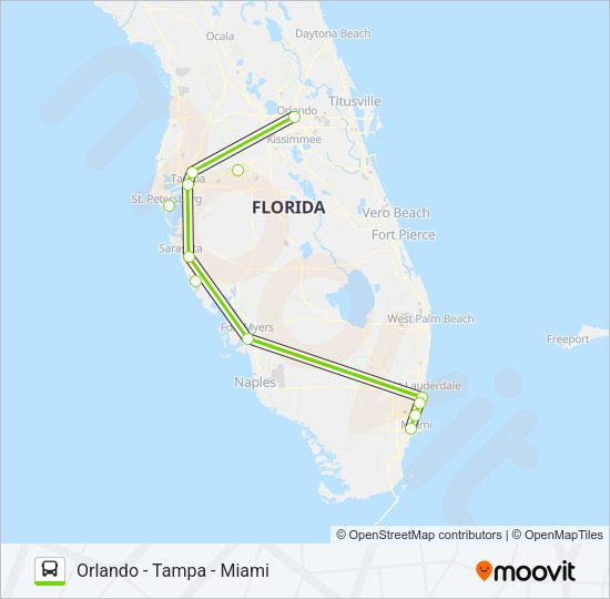 FLIXBUS 2421 Bus Line Map