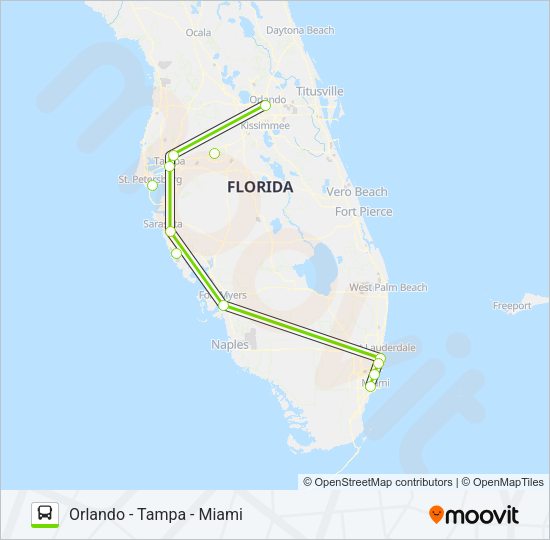 FLIXBUS 2421 Bus Line Map