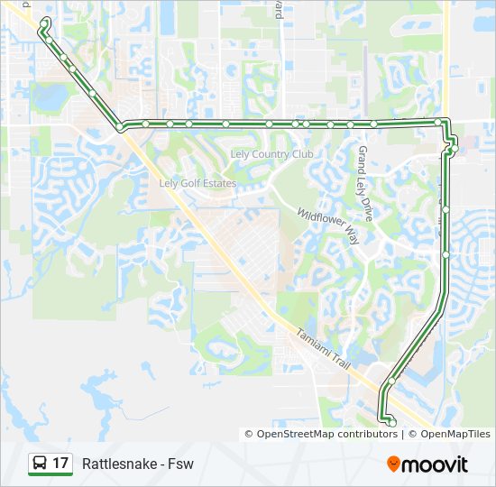 Route 17 Florida Map 17 Route: Schedules, Stops & Maps - Super Walmart‎→Govt Center (Updated)