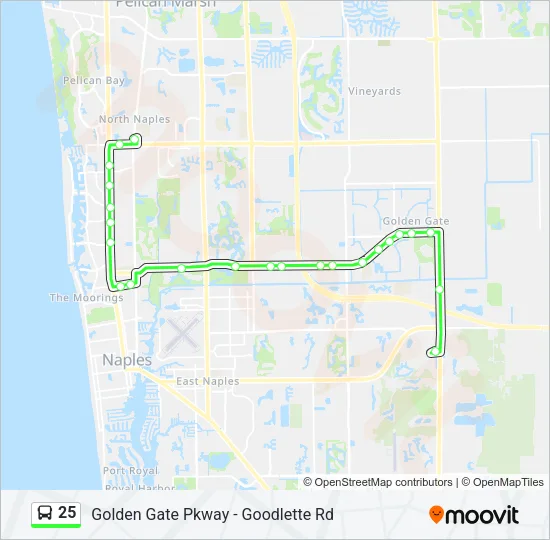 25 Bus Line Map