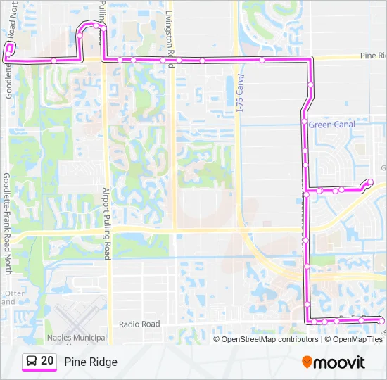 20 Bus Line Map