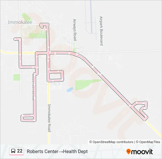 22 Bus Line Map