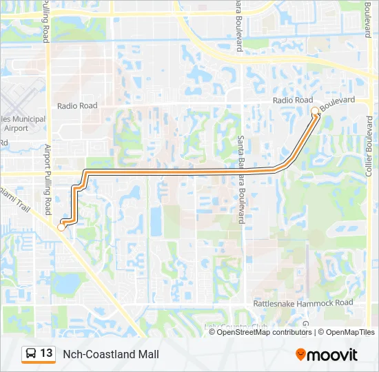 13 Bus Line Map