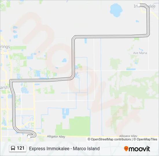 121 Bus Line Map