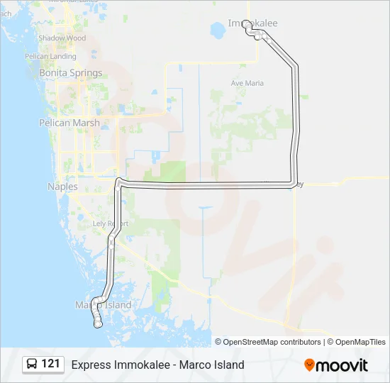 121 Bus Line Map