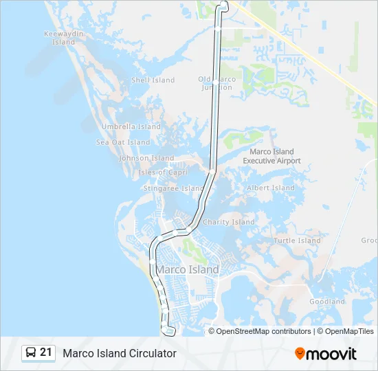 21 Bus Line Map
