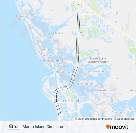 21 Bus Line Map