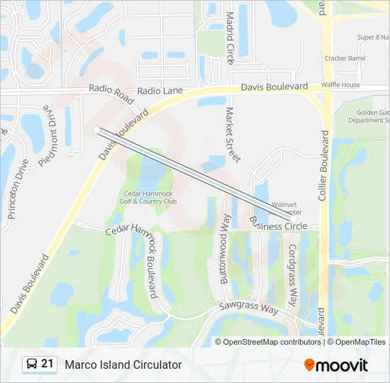 21 Bus Line Map
