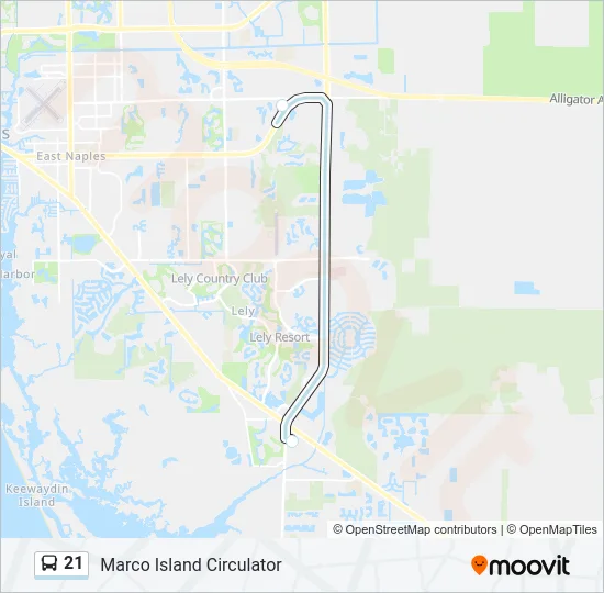 21 Bus Line Map