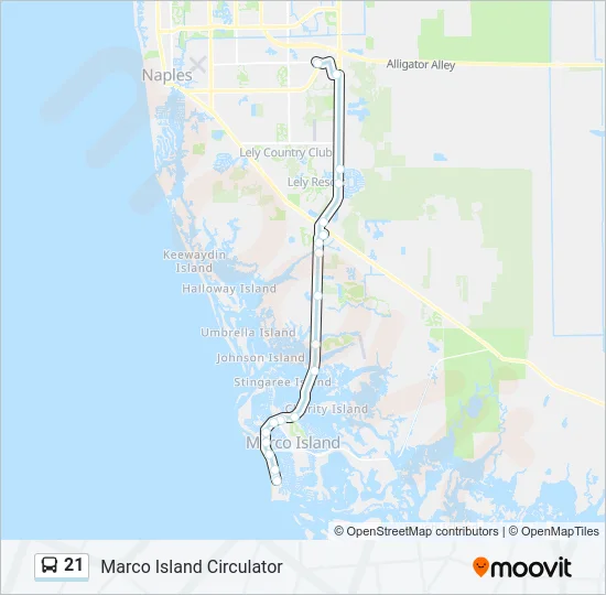21 Bus Line Map