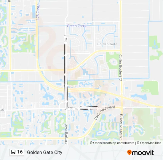 16 Bus Line Map