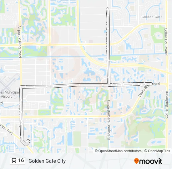 16 Bus Line Map