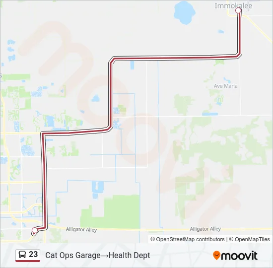 23 Bus Line Map