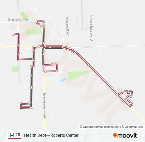 23 Bus Line Map