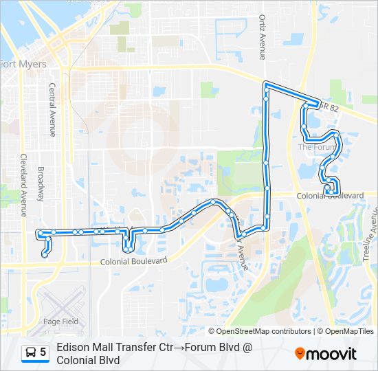 5 bus Line Map