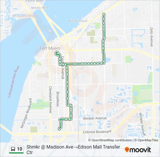 10 Bus Line Map