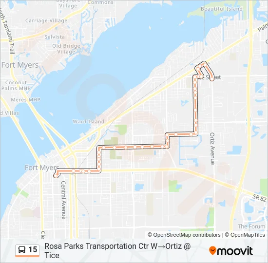 15 Bus Line Map