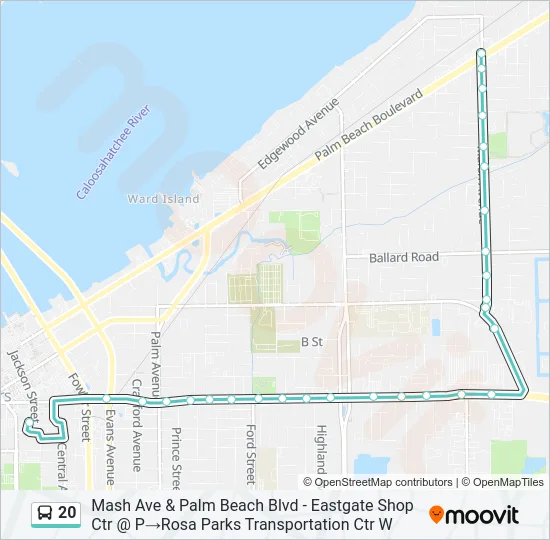 20 Bus Line Map