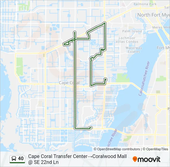40 Bus Line Map