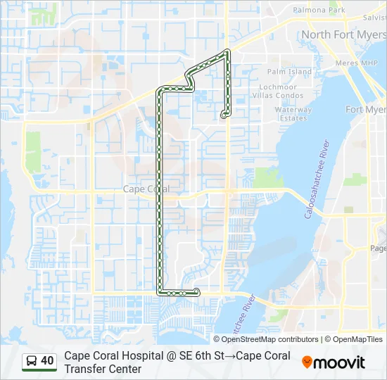 40 Bus Line Map