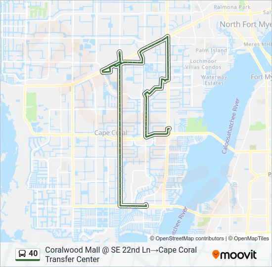 40 Bus Line Map