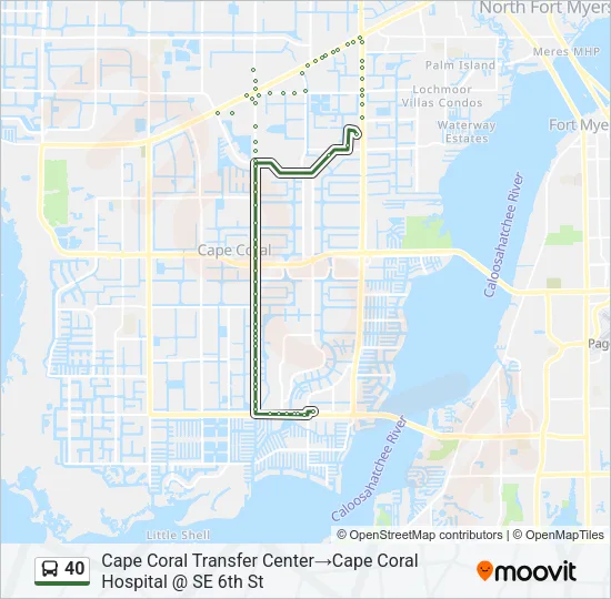 40 Bus Line Map