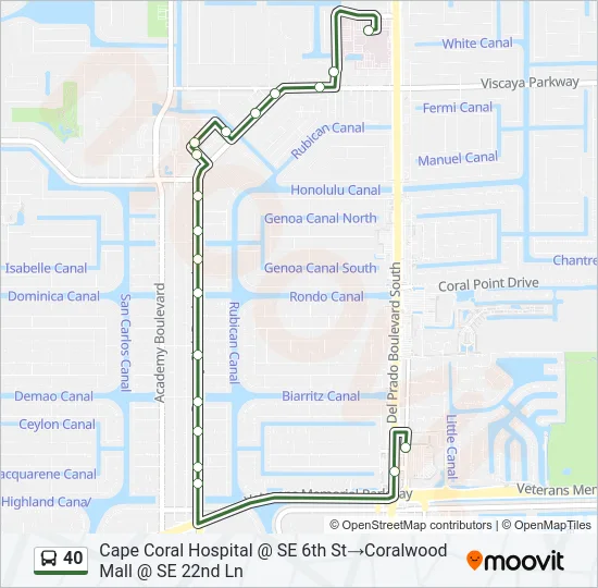 40 Bus Line Map