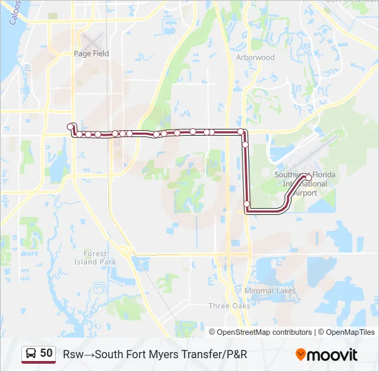50 Bus Line Map