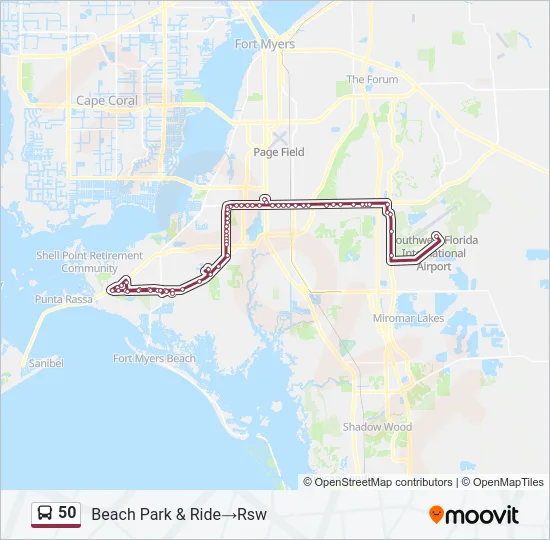 50 Bus Line Map
