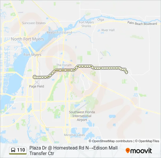 110 Bus Line Map