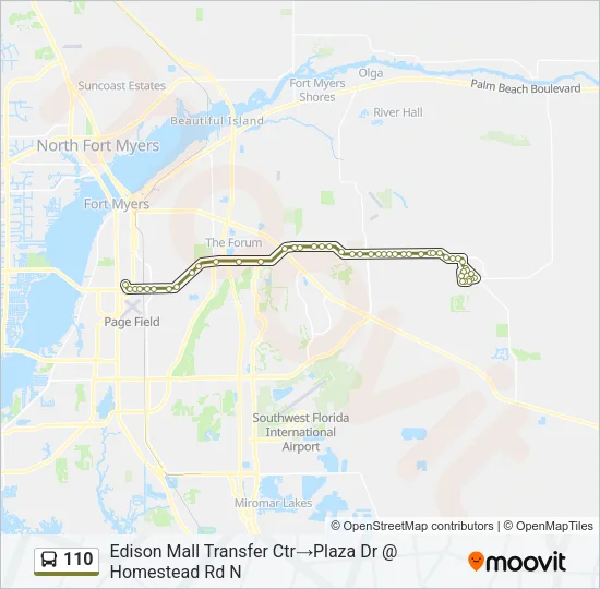 110 Bus Line Map