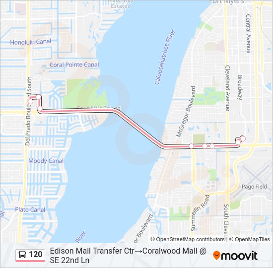 120 bus Line Map