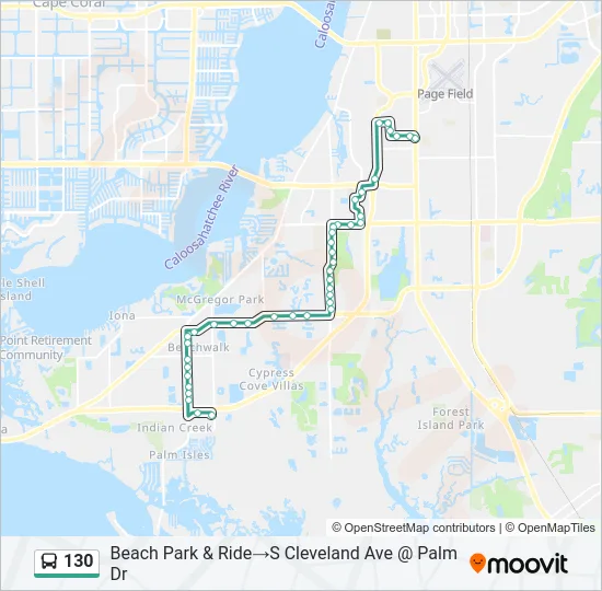 130 Bus Line Map