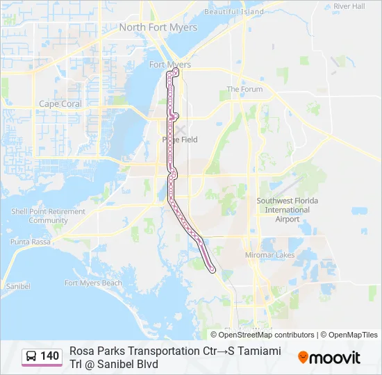140 Bus Line Map