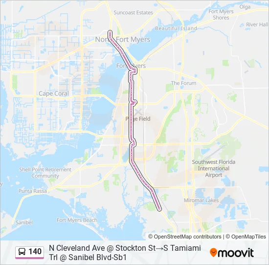 140 Bus Line Map
