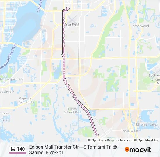 140 Bus Line Map