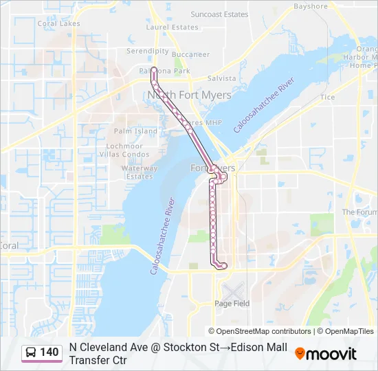 140 Bus Line Map