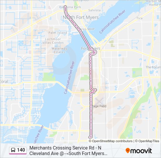 140 Bus Line Map