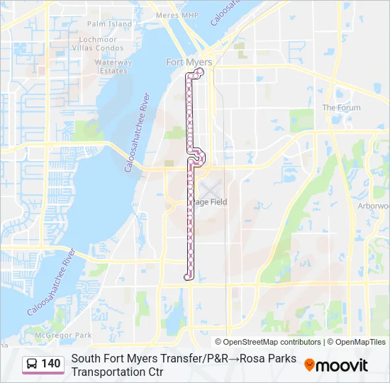 140 Bus Line Map