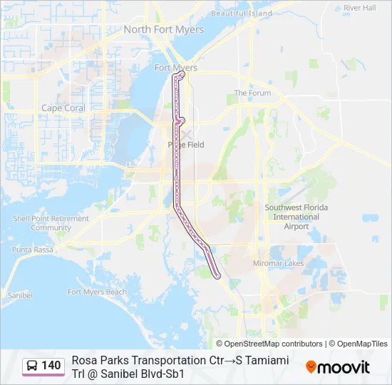 140 Bus Line Map