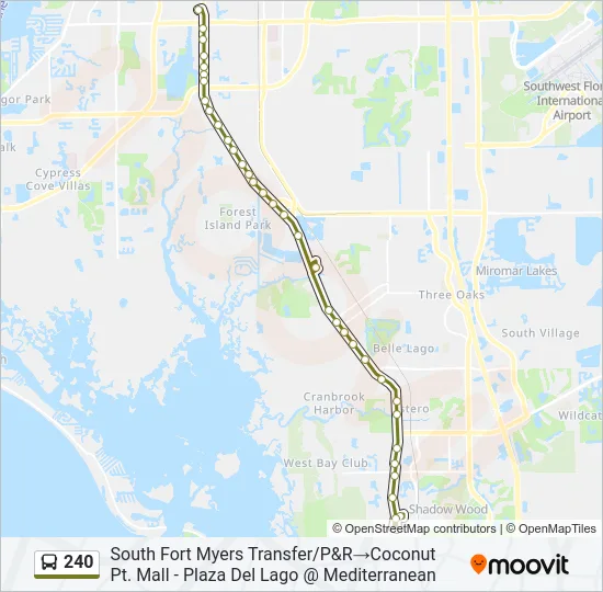 240 Bus Line Map