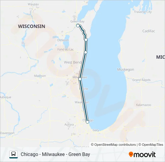 GREYHOUND US0151 Bus Line Map