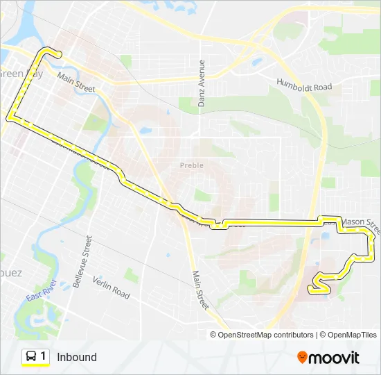 1 Bus Line Map