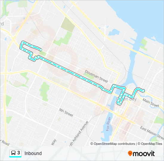 3 Bus Line Map