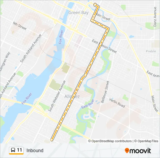11 Bus Line Map