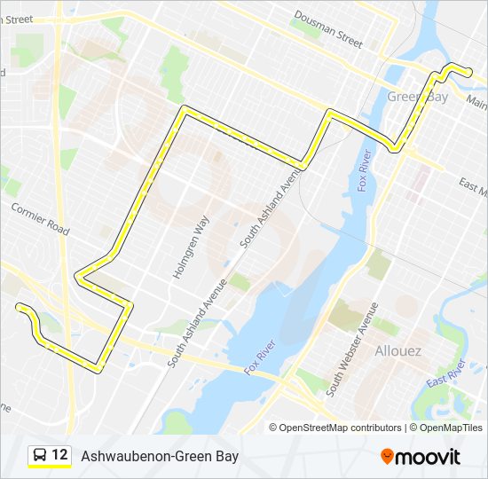 12 Bus Line Map